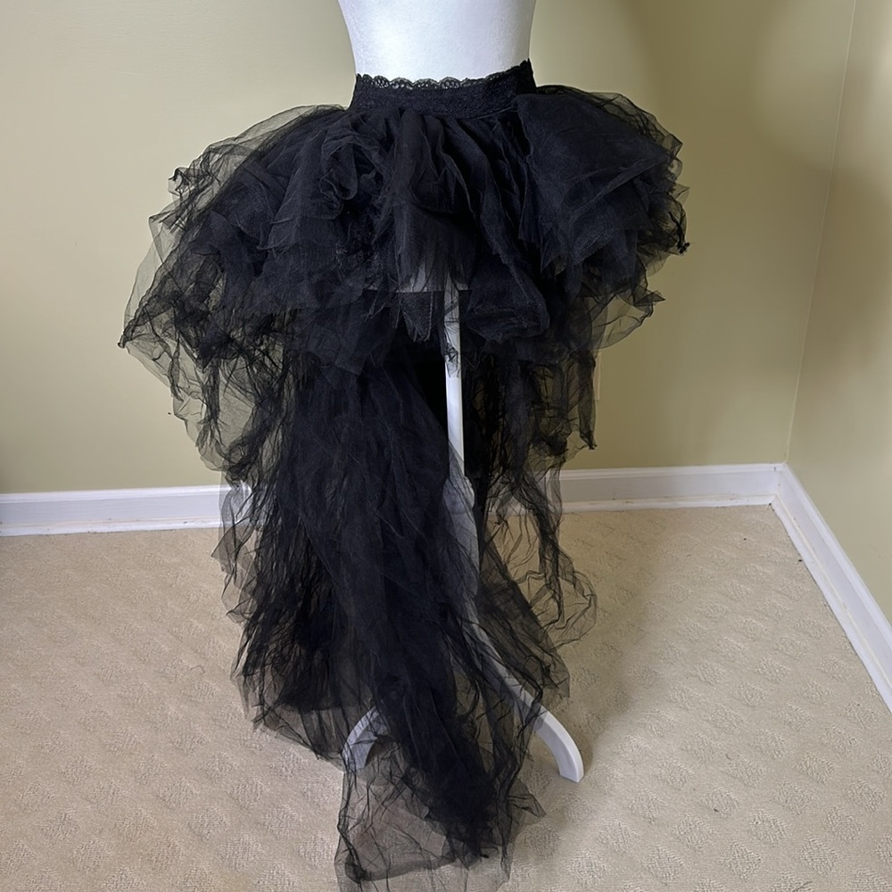 NWT Dolls Kill Wicked Nymph Princess Black Tulle Skirt - Picture 9 of 11